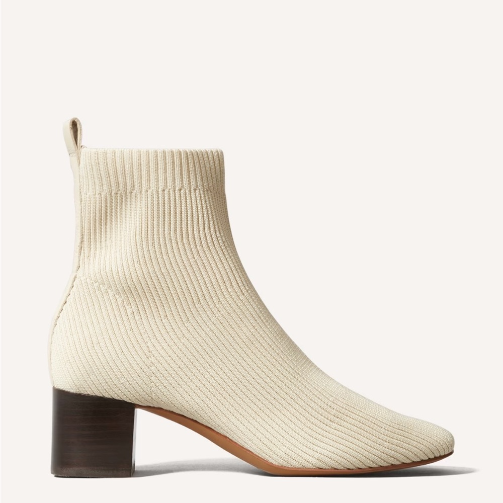 Everlane Cream Ankle Boots